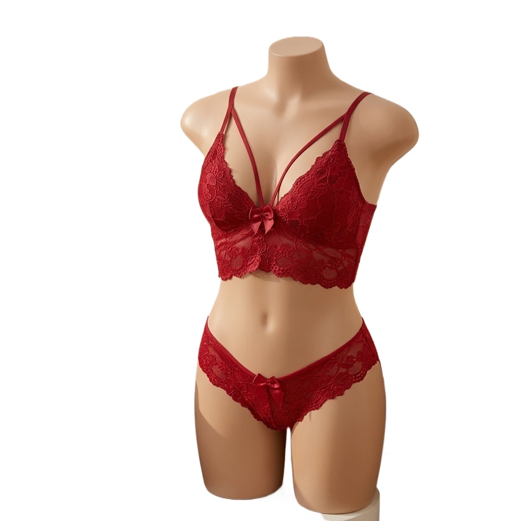 Adult Plus Size Lingerie Set W - Lace Bralette Set ulasan dan harga